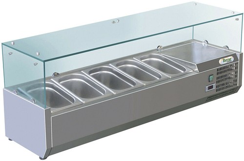 Gastro kühlaufsatzvitrine - kühlaufsatzvitrine, 4x
