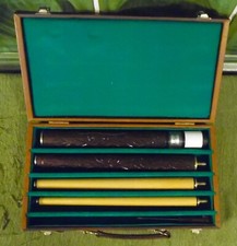 Billard Queue Eagle , gebraucht , 4-teilig , Länge 118 cm , in Lederkoffer ,