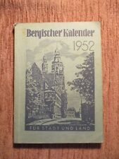 BERGISCHER KALENDER 1952 Heimat Jahrbuch OBERBERG Bergisches Land GESCHICHTE