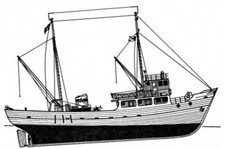 GIANNI M. Fischkutter. Modellbauplan