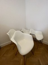 4x Vitra Eames Plastic Armchair weiß