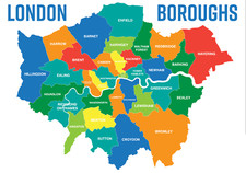 Karte von london boroughs - von,