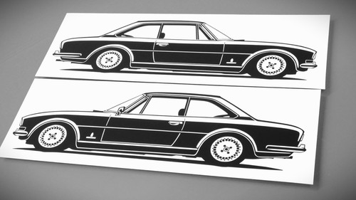 Peugeot 504 coupe sticker - peugeot,