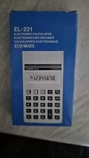 Sharp EL-231  Taschenrechner ELSI MATE Rechnen Schule Standardrechner Vintage 
