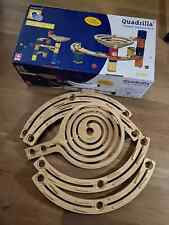 Hape Quadrilla Murmelbahn Starter Set + 4 Extrabahnen + Kreisel Kugelbahn Kinder