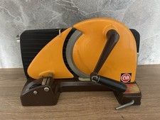 EVA Brotschneider manuell Brotmaschine orange braun Vintage 70er Design Dänemark