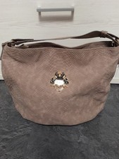 Silvio Tossi ? Handtasche hellbraun/taupe Schlangenlederoptip?top