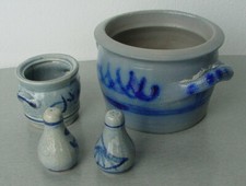 Steingut blau Konvolut Flohmarkt Flohmarktware Flohmarktartikel Trödel Seltenes