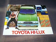 TOPRARITÄT Herrlicher Prospekt Toyota Hi-Lux Pickup von 1972 !!!