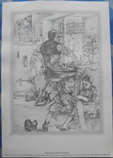 2 Bilder Schuster und Portier  Christian Wilhelm Allers  und 2 Damen von Zille