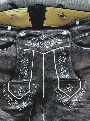 Unisex trachten leder kniehose - leder,