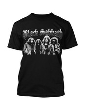Black Sabbath T-Shirt Greyscale Group Logo Band Ozzy Osbourne