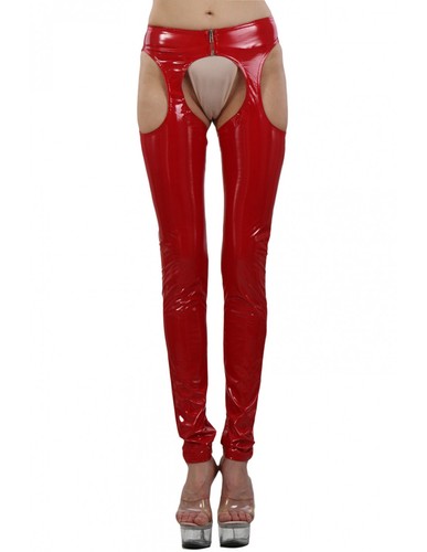 Damen chaps leggings wetlook - chaps,