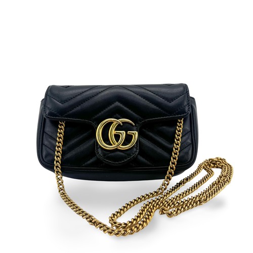Gucci marmont leder - gucci, schwarz