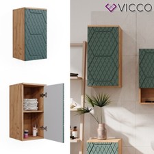 Hängeschrank Irma Eiche Grün 30 x 59 cm 2 Fächer Badezimmer Vicco