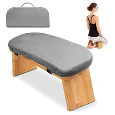 Meditationsbank Bambus Klappbar Ergonomisch Sitzkissen für Meditation Yoga