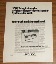 Seltene Werbung vintage SONY