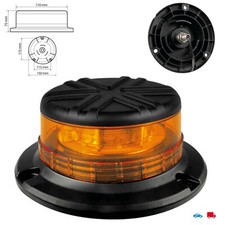 Rundumleuchte 8-LED Warnleuchte 9/32V flacher Sockel Kennleuchte E-Zulassung