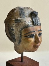 Ägypten Pharao Kopf, Grand Tour Objekt, Alabaster bemalt um 1900 oder früher