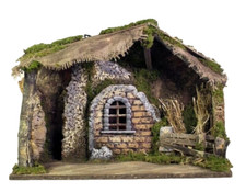 KRIPPE rot-rosa - Hütte - 42X19X30