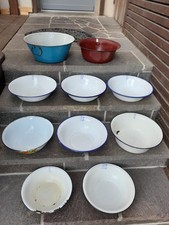10 Stck alte Emailleschüssel