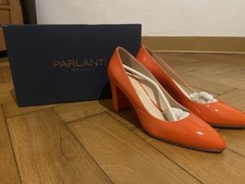 Pumps Parlanti Gr. 40 Lackleder Orange Coral Made In Italy