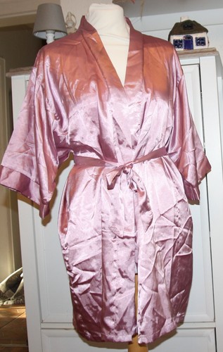 Damen satin bademantel - satin, kurz