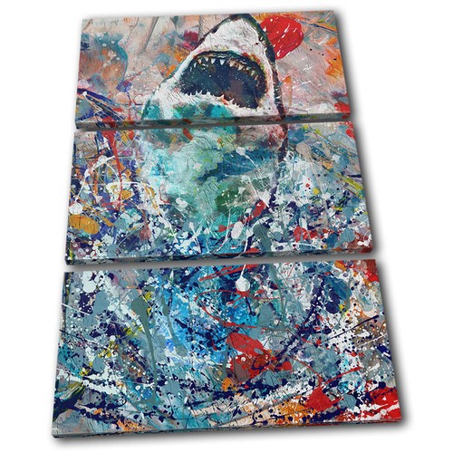 Abstract great white shark - abstract,