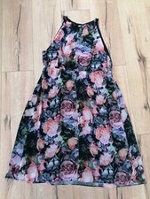 Kleid ? H&M Mama L  40  bunt Chiffon Blumen Hängerchen Umstandskleid Schwanger