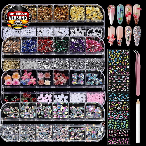 Nagelkunst set mit - nagelkunst-set,