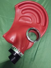 Gas Maske Latex Gummi Rot 40mm