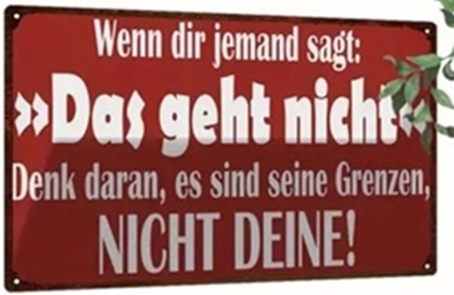 Retro blechschild mit spruch - blechschild,