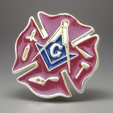 Traktat Freimaurer  Zirkel & Winkelmaß Anstecknadel