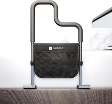 EWIGOLD Doppelstangen-Bettgitter Senioren - Verstellbar, Ohne Bohren, Tasche