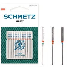 SCHMETZ - 10 Nähmaschinennadeln Jersey - 130/705 H SUK - Nadeldicke 70/10-90/14