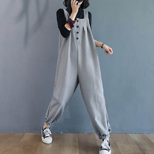 Damen kariert baggy latzhose - baggy,