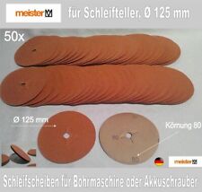 Schleifscheiben, Schleifpapier, für Schleifteller, Bohrmaschine, 50 St.Ø125mm 