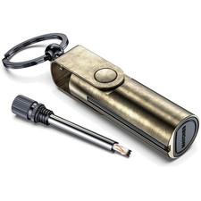 Feuerzeug Schlüsselanhänger Streichholz Benzin Stahl Bronze Outdoor