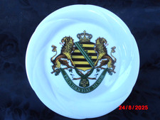 Sammelteller, Zierteller, Wappen -PROVIDEN FIAE MEMOR- Krone, Löwen,  19 cm DM