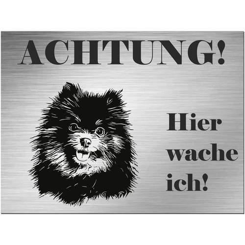Pomeranian schild bedruckt - -,
