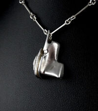 Lapponia Björn Weckström 925er Silber Collier Kette Anhänger Finnland 1980 -42cm