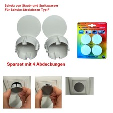 4 Stück STECKEL weiß - Staubabdeckung für Steckdosen Typ F Steckdosenabdeckung