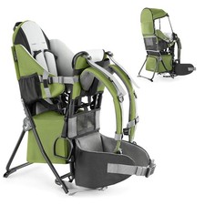 Besrey Kraxe Kindertrage mit Aufbewahrungstasche, tragbare Kinderrückentrage für