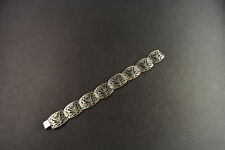 antikes Armband Silber 900 mit feinen Sägearbeiten Lebensborn, Art Deco um 1940