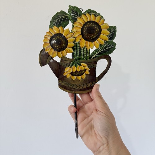 Sonnenblume metall wandhaken - sonnenblume,