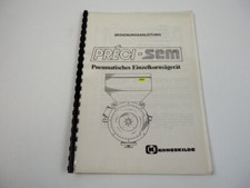 Kongskilde Preci Sem Einzelkorn Sägerät Bedienungsanleitung Ersatzteilliste 19