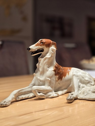 Porzellanfigur barsoi - porzellanfigur,