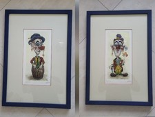 2 farbenprächtige Clowns aus