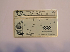 Telefonkarte Oesterreich, Motiv: Wassermann, gebraucht.