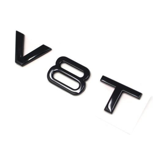 V8t schwarz glanz - glanz, schriftzug